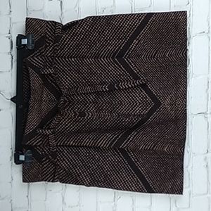 GAP brown Paper bag skirt belt Size 2 pockets